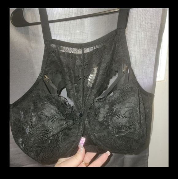 🍁🍂Fan-Lace High-Neck French Balconette Bra 46c - Picture 3 of 6